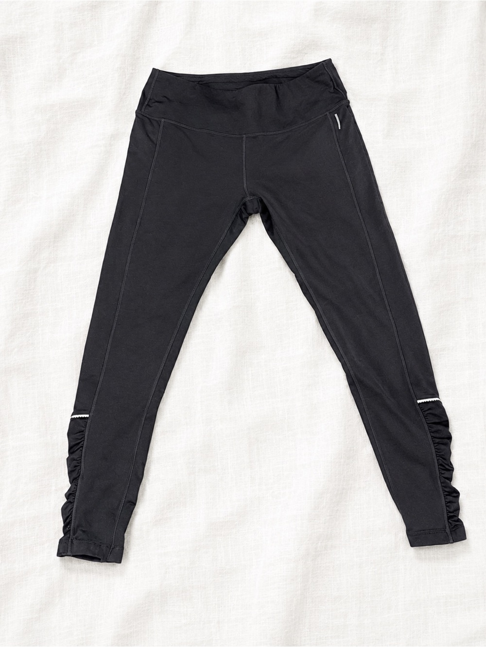 Mondetta Black Girls' Leggings with Ruched Ankles